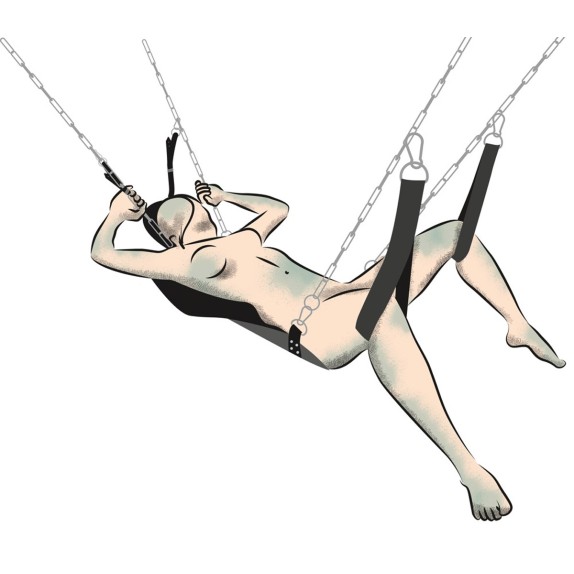 ALTALENA DELL'AMORE CON SUPERFICIE DI SDRAIO E CUSCINO SEX SWING