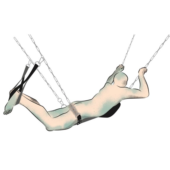 ALTALENA DELL'AMORE CON SUPERFICIE DI SDRAIO E CUSCINO SEX SWING