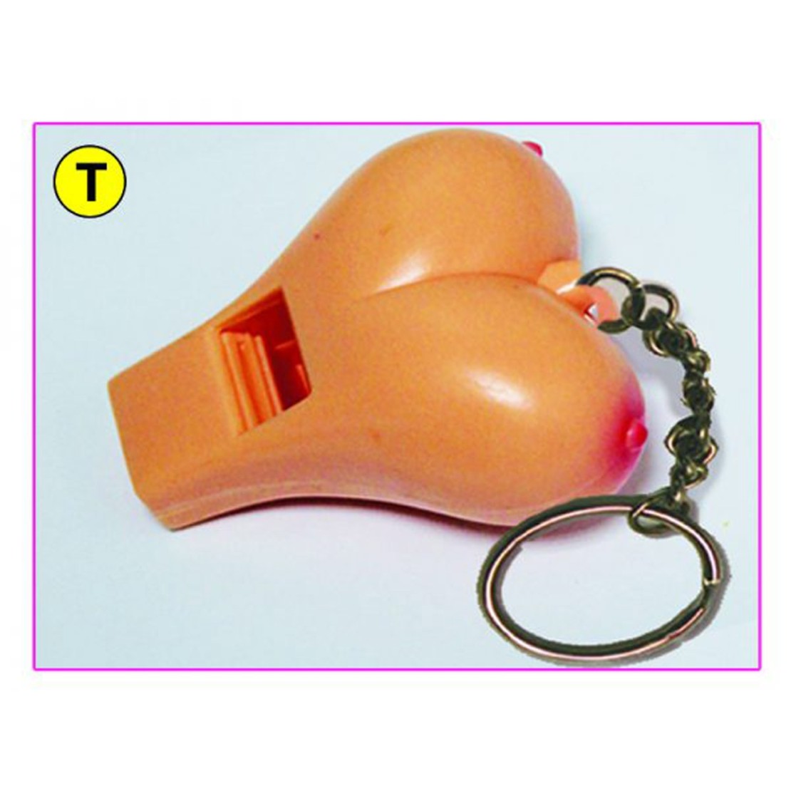 FISCHIETTO-PORTA CHIAVI SEXY A FORMA DI TETTE...