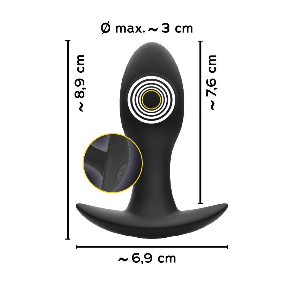 TAPPO ANALE VIBRANTE PICCOLO SEX TOY FINEST...