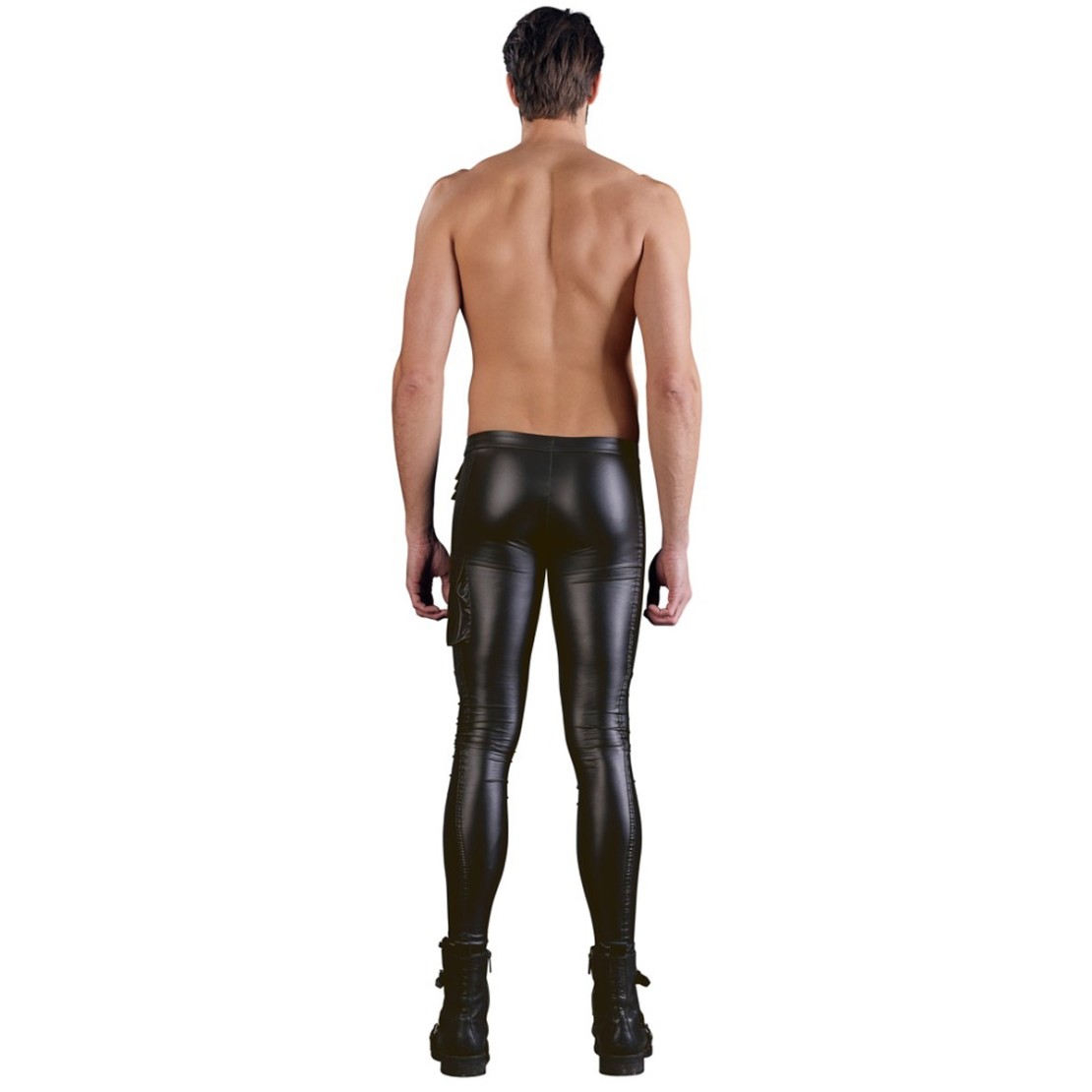 PANTALONI SEXY PER UOMO IN SPANDEX OPACO CON...