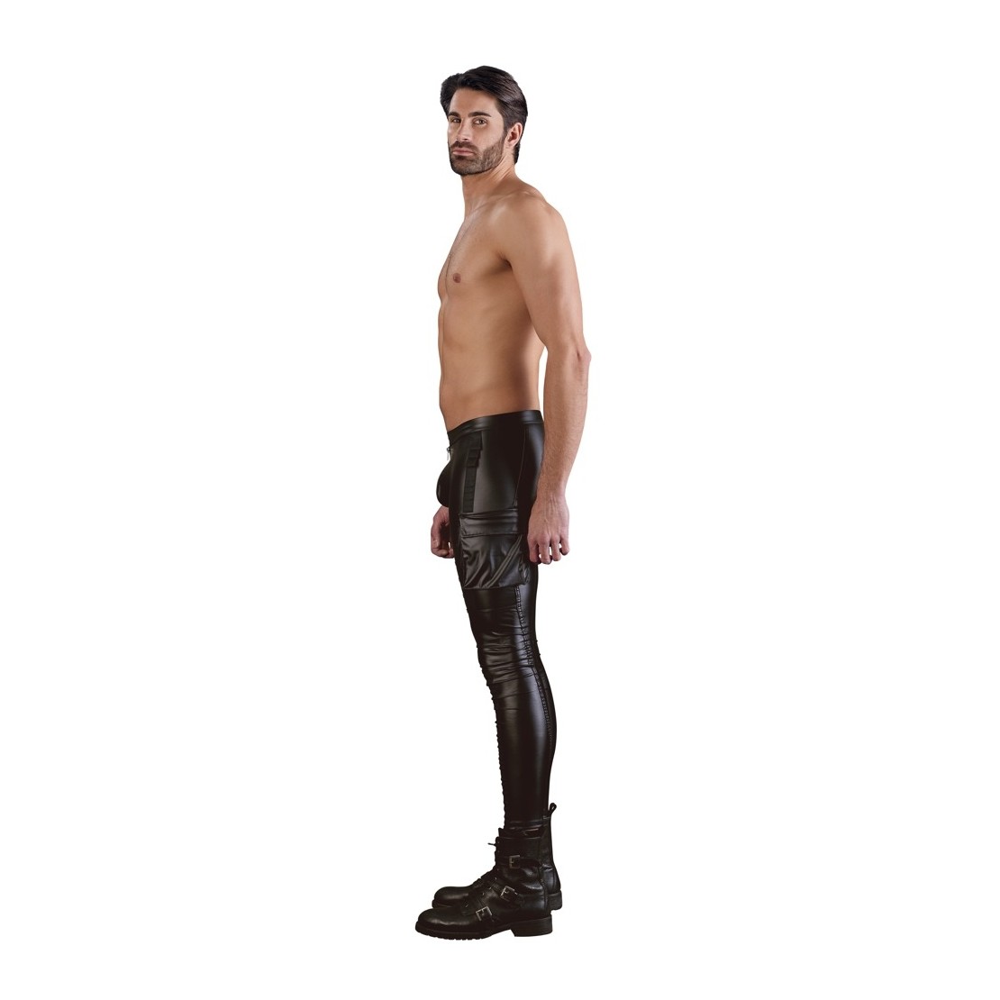 PANTALONI SEXY PER UOMO IN SPANDEX OPACO CON...