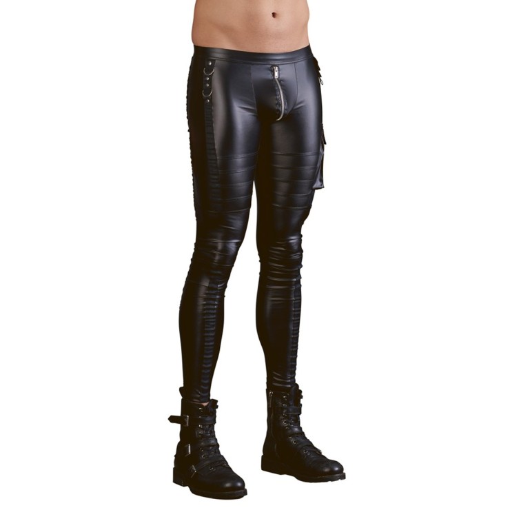 PANTALONI SEXY PER UOMO IN SPANDEX OPACO CON CERNIERA NEK 2