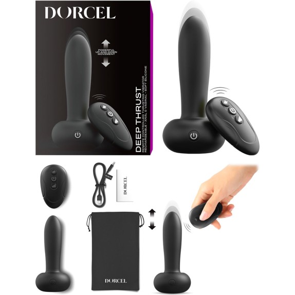 PLUG ANALE CON VIBRAZIONE E MOVIMENTO A SPINTA DEEP THRUST DORCEL