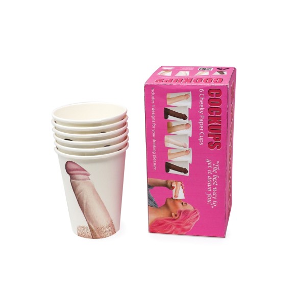 SET 6 BICCHIERI SEXY CON PENE COCKUPS GADGET SCHERZOSO
