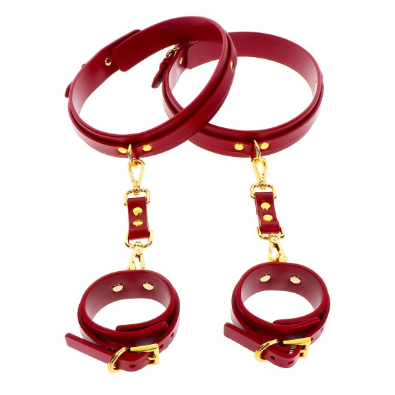 IMMOBILIZZATORE COSTRITTIVO SEXY WRIST TO THIGH CUFF SET TABOOM