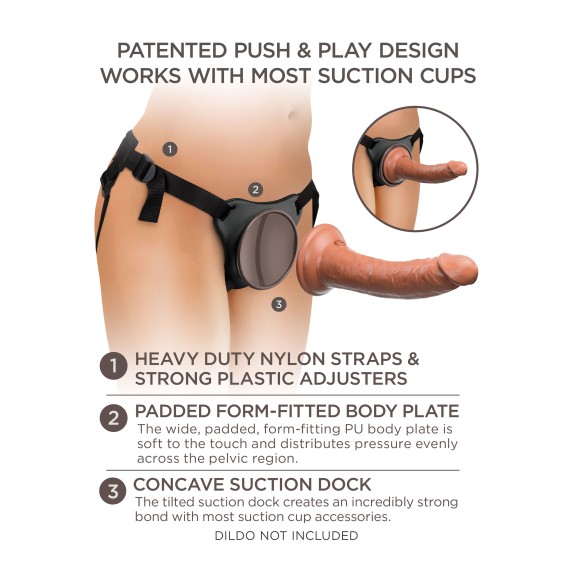 MUTANDINA STRAP-ON CON BASE PER VENTOSA COMFY BODY DOCK HARNESS