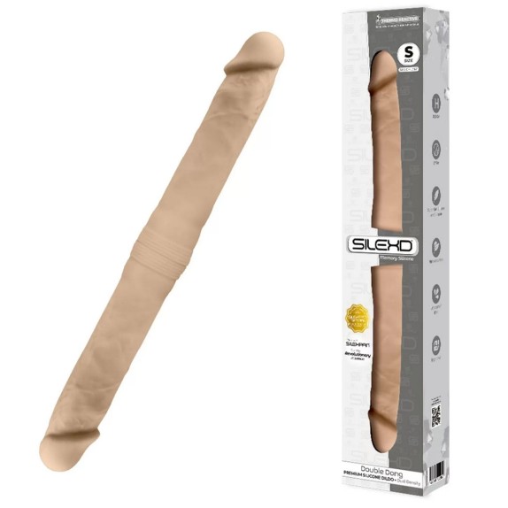 DILDO DOPPIA TESTA IN SILEXPAN TERMOREATTIVO DOUBLE DONG SILEXD