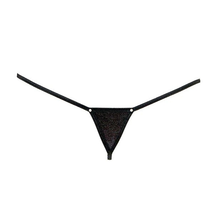 COMPLETO INTIMO SEXY MINI PER DONNA IN LUREX NERO FOLY... 2