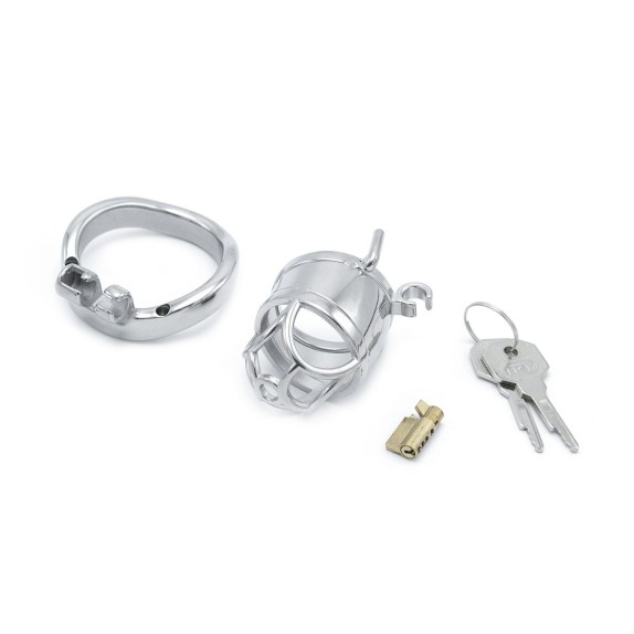 CINTURA DI CASTITA' PICCOLA IN ACCIAIO SHORT CHASTITY DEVICE