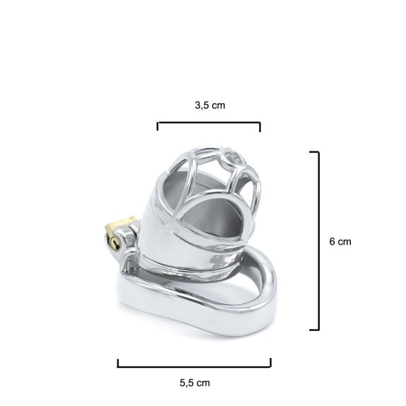 CINTURA DI CASTITA' PICCOLA IN ACCIAIO SHORT CHASTITY DEVICE