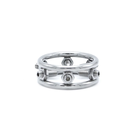 ANELLO IN ACCIAIO PER IL GLANDE CON VITI TORTURE GLANS RING