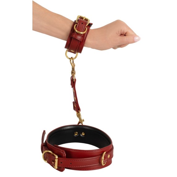 COSTRITTIVO SEXY CON FASCIA PER COSCIA E MANETTE CUFFS BAD KITTY