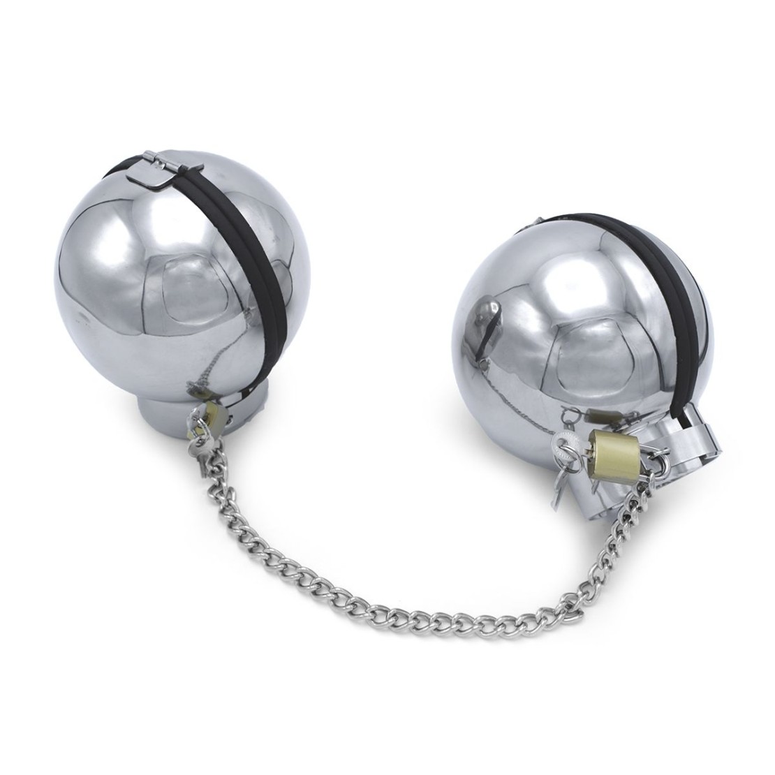 MANETTE A SFERA CHIUSE IN ACCIAIO CLOSED HANDCUFFS