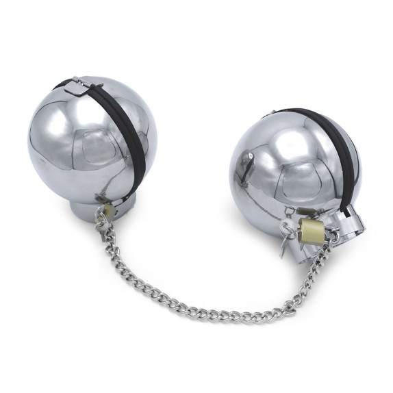 MANETTE A SFERA CHIUSE IN ACCIAIO CLOSED HANDCUFFS