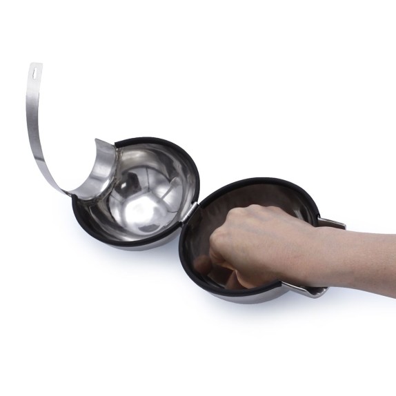 MANETTE A SFERA CHIUSE IN ACCIAIO CLOSED HANDCUFFS