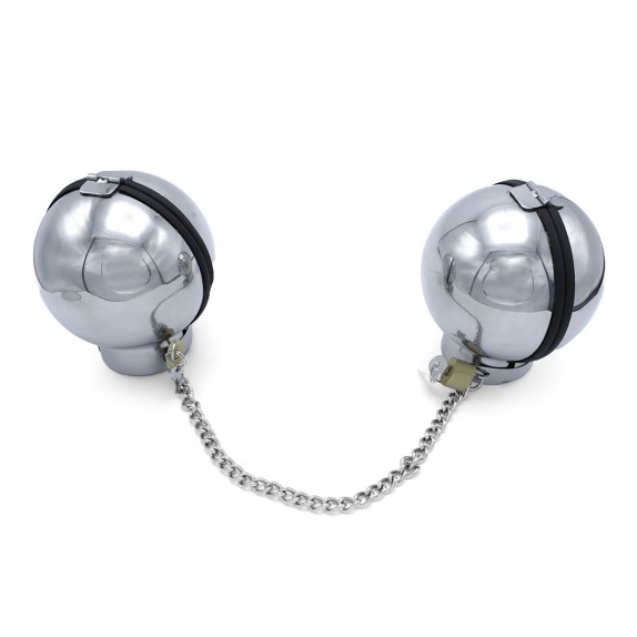 MANETTE A SFERA CHIUSE IN ACCIAIO CLOSED HANDCUFFS