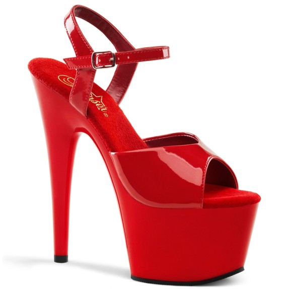 SANDALI SEXY PER DONNA TACCO 18 cm IN VERNICE ROSSA ADORE PLEASER