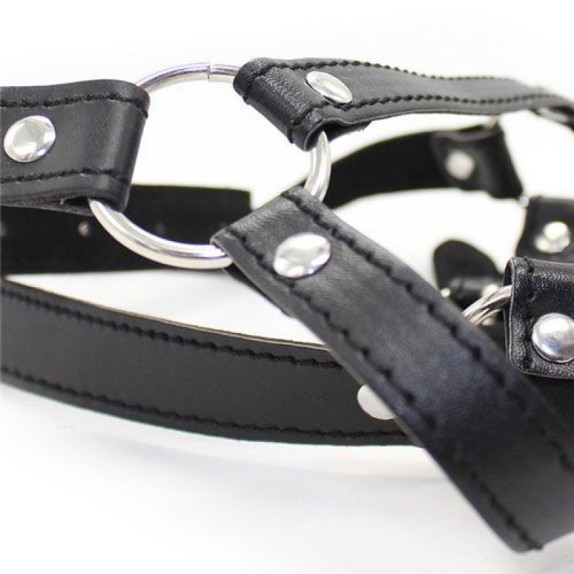 COSTRITTIVO APRIBOCCA CON IMBRACATURA HARNESS RING GAG
