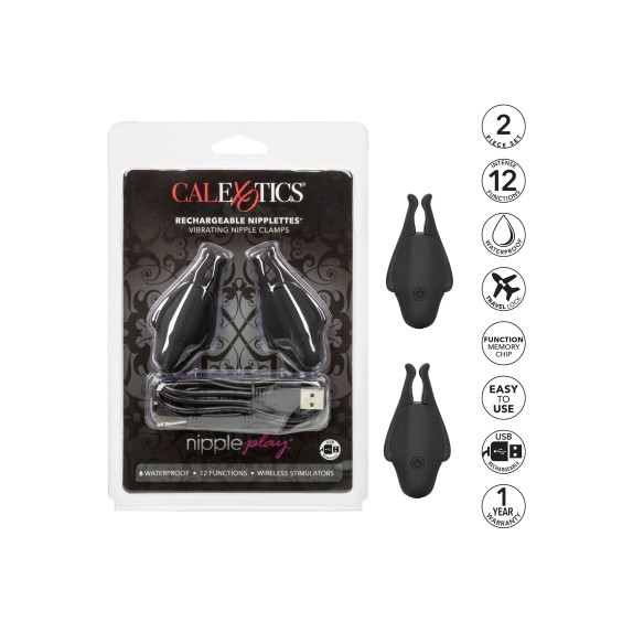 PINZETTE PER CAPEZZOLI VIBRANTI RICARICABILI SEX TOY NIPPLETTES