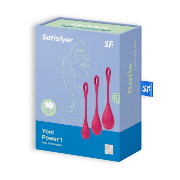 KIT 3 PALLINE VAGINALI PER ALLENAMENTO PELVICO YONI POWER 1