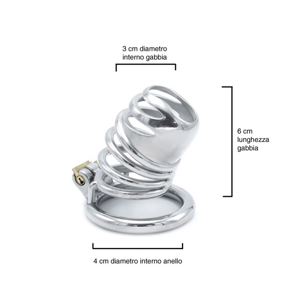 MODERN CHASTITY DEVICE CINTURA GABBIA DI CASTITA' PICCOLA PER UOMO
