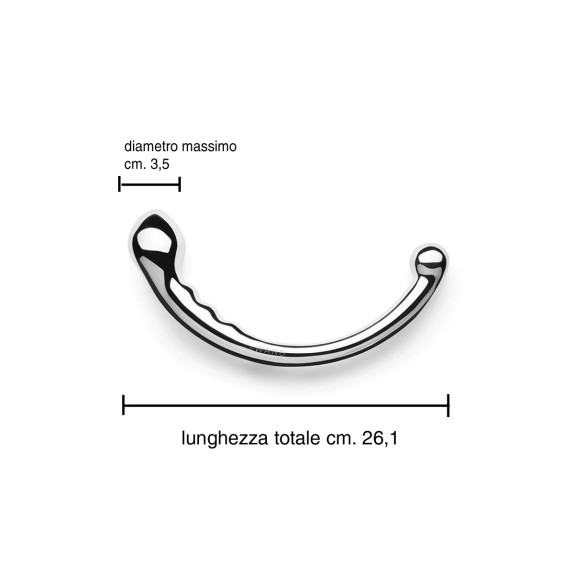 DILDO IN ACCIAIO INOSSIDABILE VAGINALE ANALE LE WAND HOOP