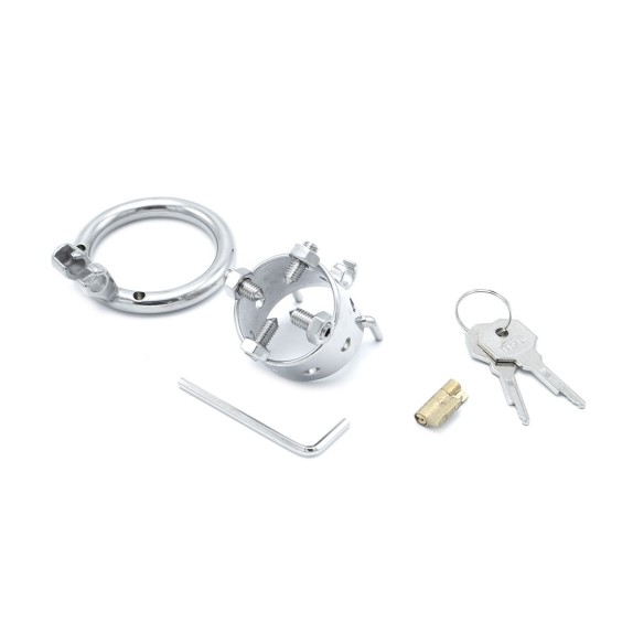 CINTURA DI CASTITA' UOMO CON VITI REGOLABILI TORTURE CHASTITY DEVICE