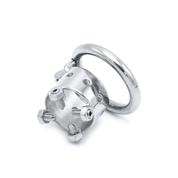 CINTURA DI CASTITA' UOMO CON VITI REGOLABILI TORTURE CHASTITY DEVICE