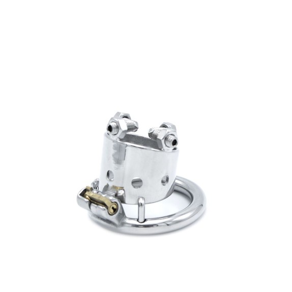 CINTURA DI CASTITA' UOMO CON VITI REGOLABILI TORTURE CHASTITY DEVICE