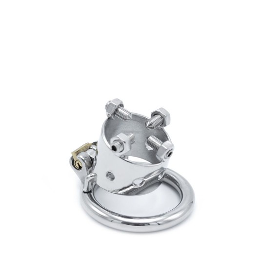 CINTURA DI CASTITA' UOMO CON VITI REGOLABILI TORTURE CHASTITY DEVICE