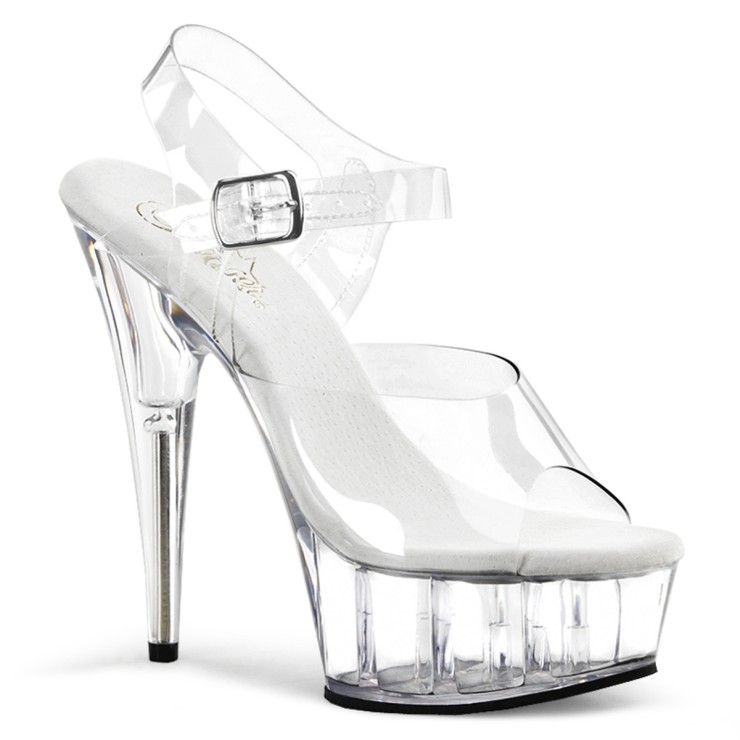 SANDALO SEXY PER DONNA CON CINTURINO TACCO 15 CM POLE...