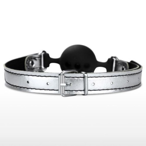 MORSO BALL GAG IN SILICONE CON PINZETTE PER CAPEZZOLI BONDAGE FETISH