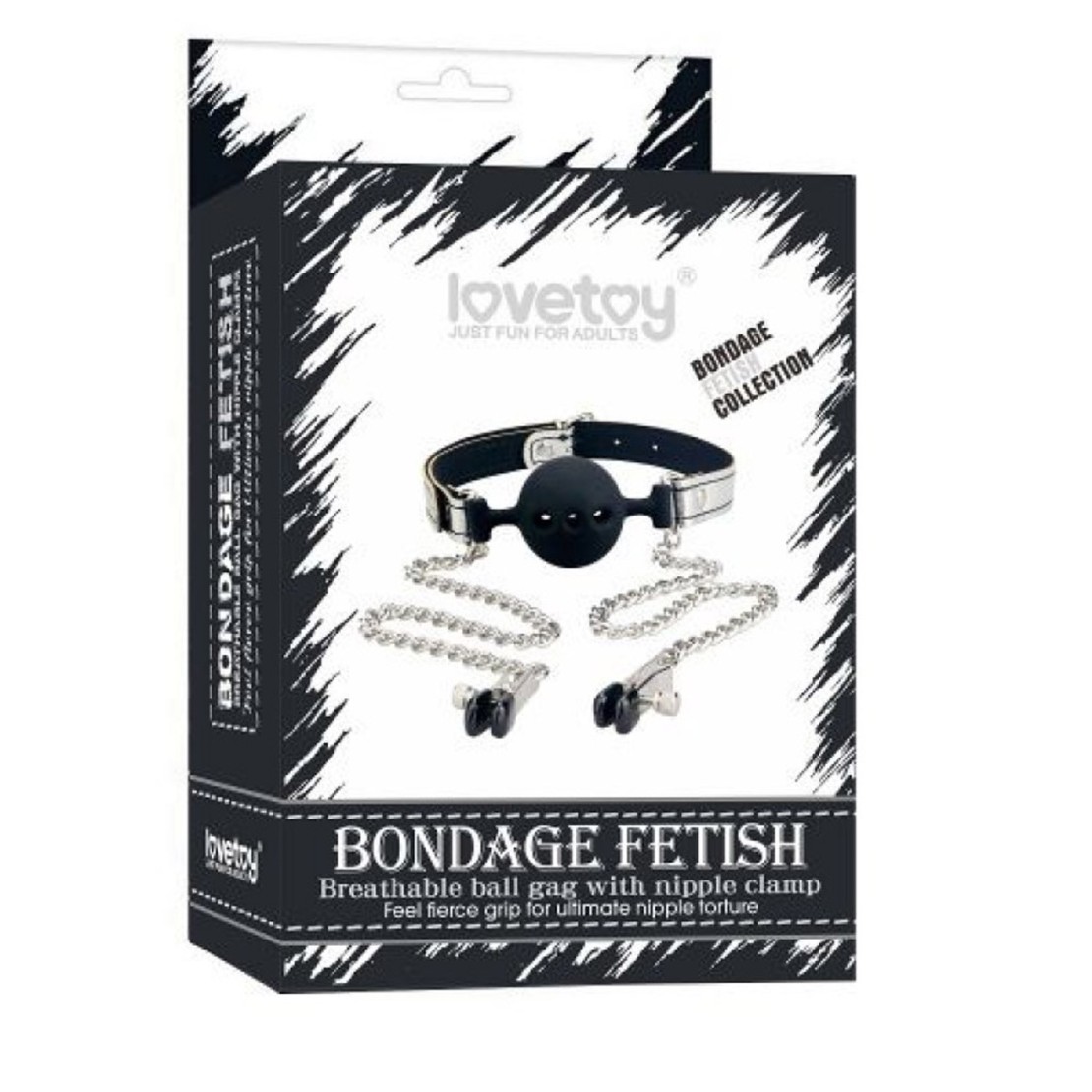 MORSO BALL GAG IN SILICONE CON PINZETTE PER...
