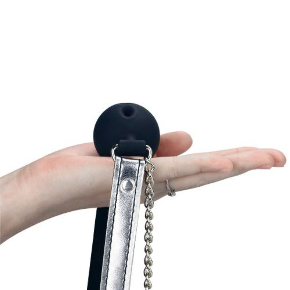 MORSO BALL GAG IN SILICONE CON PINZETTE PER...