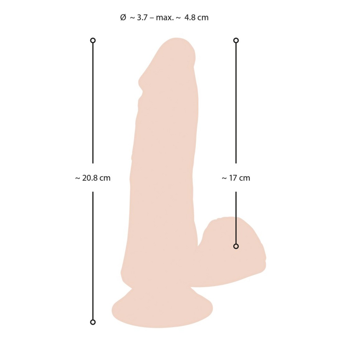 VIBRATORE ULTRA REALISTICO CON TESTICOLI E...