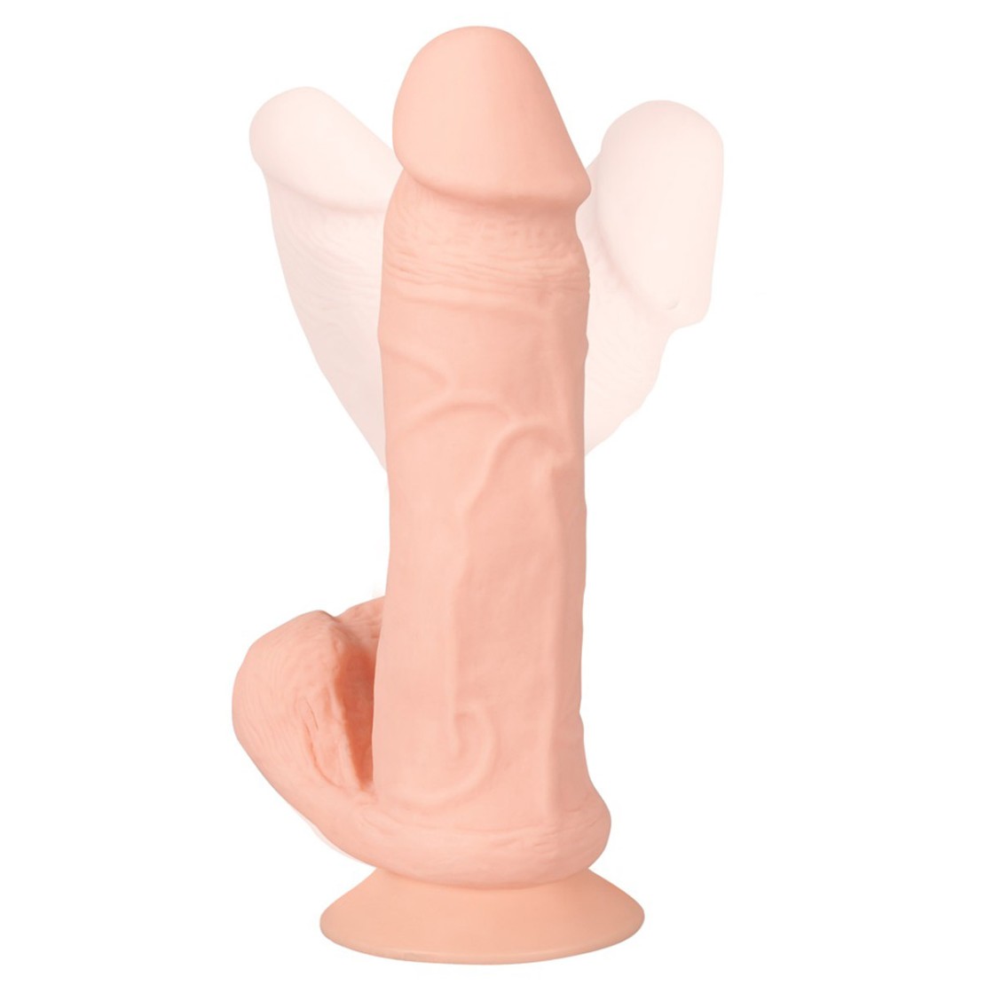 VIBRATORE ULTRA REALISTICO CON TESTICOLI E...