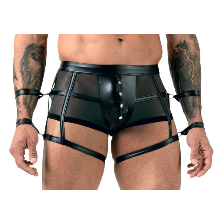 BOXER HARNESS SEXY PER UOMO CON DOPPIE MANETTE SVENJOYMENT 2