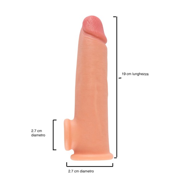 REALISTIXXX ESTENSIONE PENE REALISTICO IN SILICONE LIQUIDO 5 CM