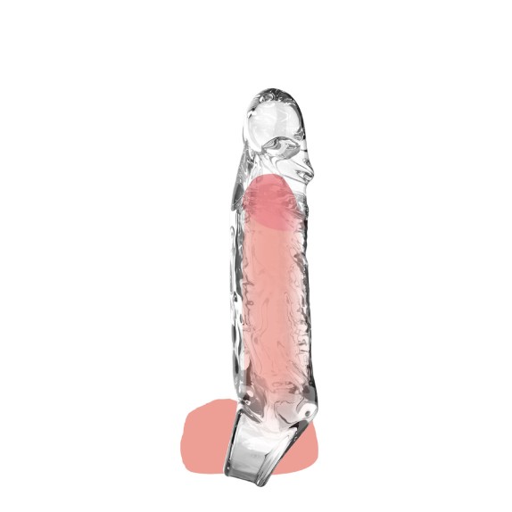 GUAINA E PROLUNGA TRASPARENTE PER IL PENE MEDIUM SEX TOY GET REAL TOYJOY