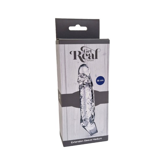 GUAINA E PROLUNGA TRASPARENTE PER IL PENE MEDIUM SEX TOY GET REAL TOYJOY
