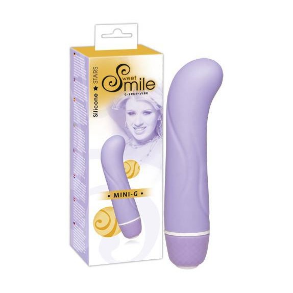 VIBRATORE PICCOLO PUNTO G SMILE LILLA IN SILICONE