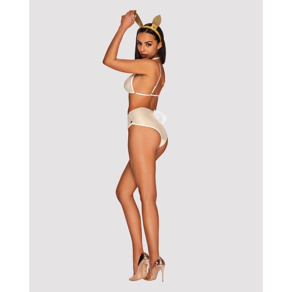 COSTUME SEXY DA CONIGLIETTA DONNA SET 4 PEZZI OBSESSIVE