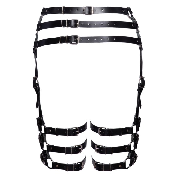 REGGICALZE IN PELLE SEXY PER DONNA HARNESS REGOLABILE