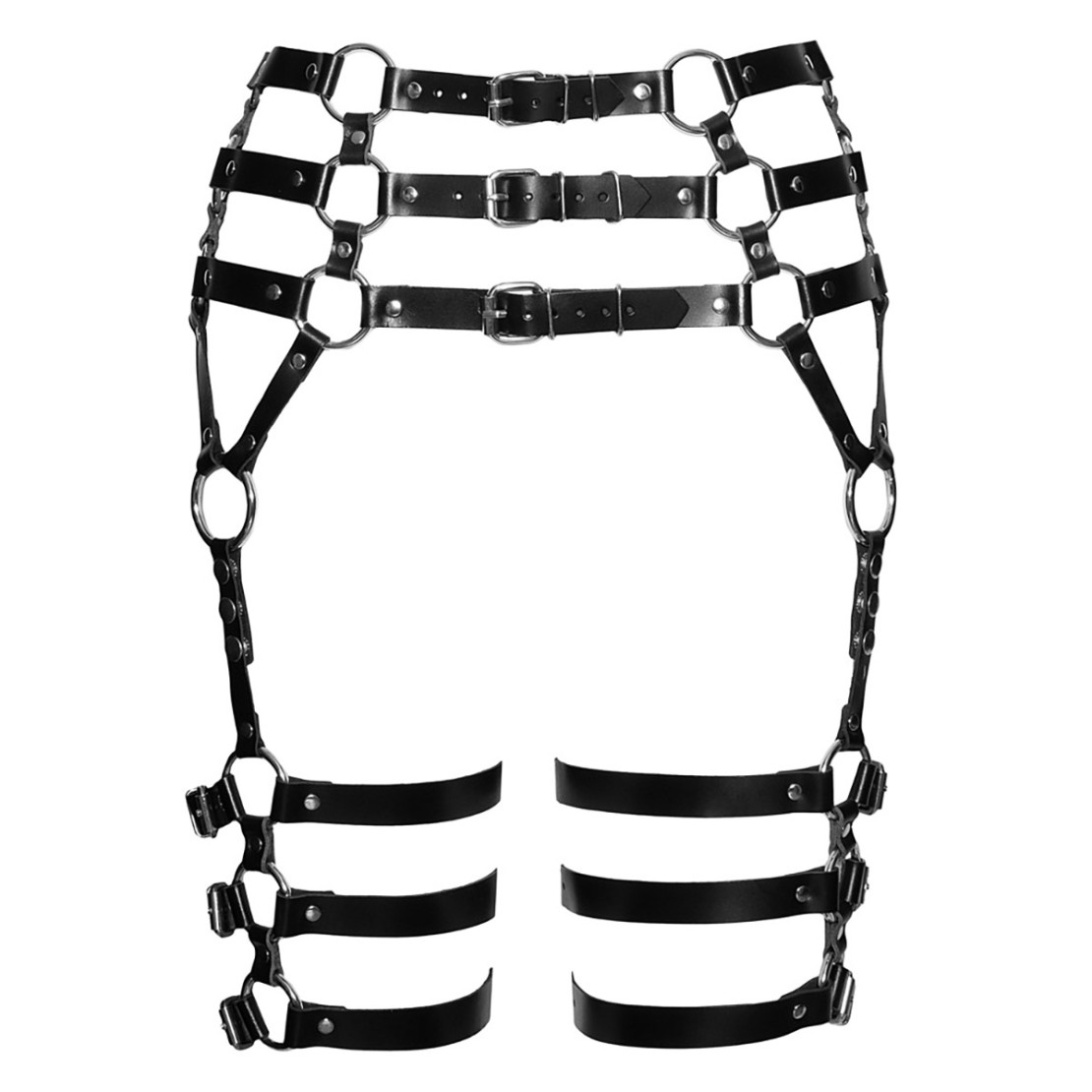 REGGICALZE IN PELLE SEXY PER DONNA HARNESS...