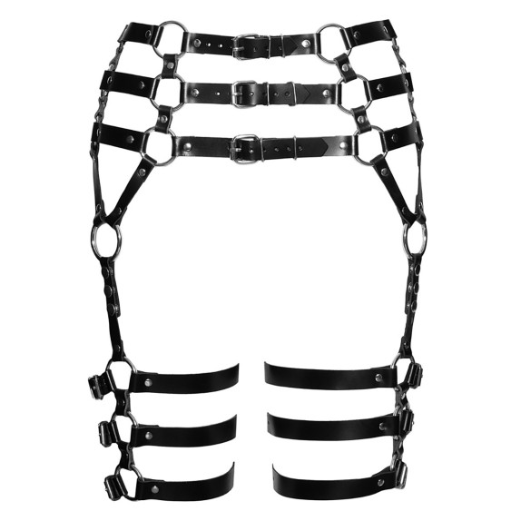REGGICALZE IN PELLE SEXY PER DONNA HARNESS REGOLABILE