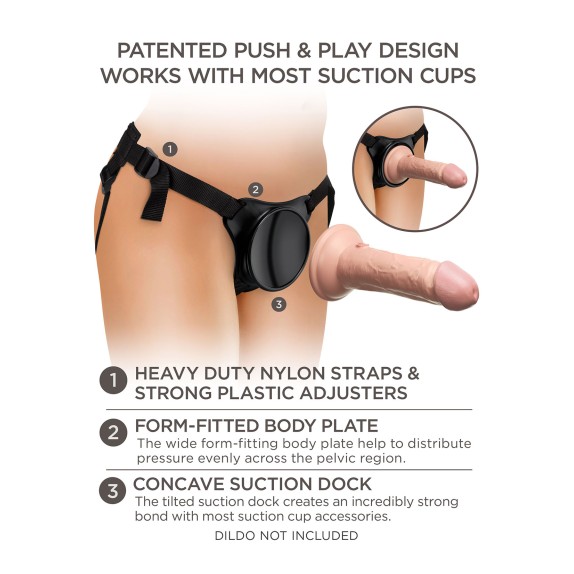 MUTANDINA STRAP-ON CON BASE PER VENTOSA PER PRINCIPIANTI BODY DOCK HARNESS