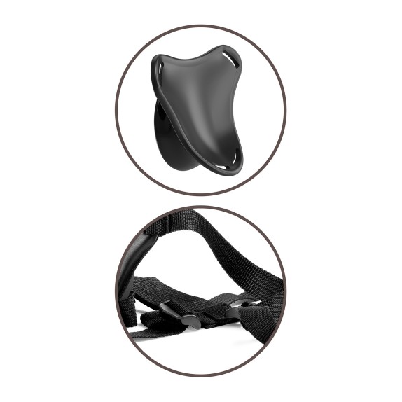 MUTANDINA STRAP-ON CON BASE PER VENTOSA PER PRINCIPIANTI BODY DOCK HARNESS