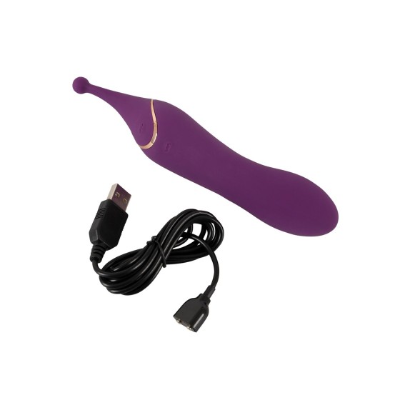 VIBRATORE E MASSAGGIATORE CLITORIDEO DOPPIA TESTA RICARICABILE SWEET SMILE