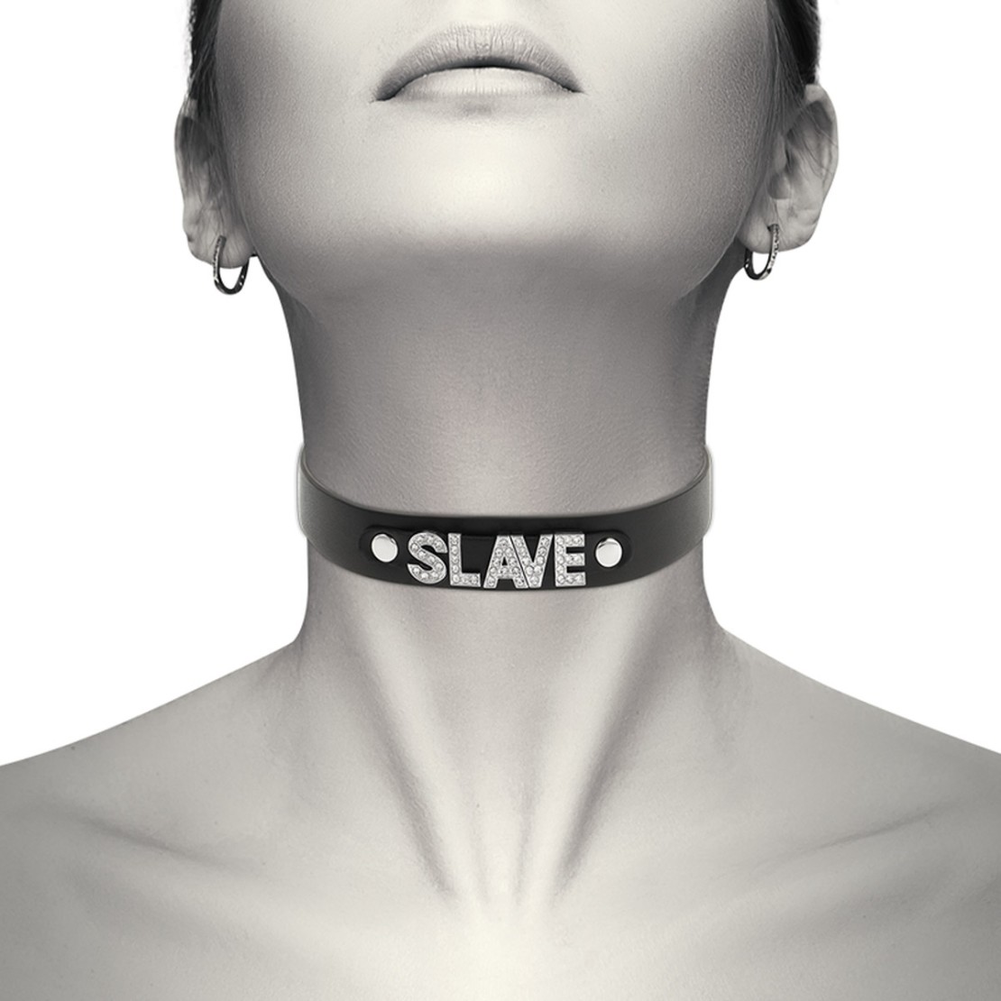 COLLARINO SEXY PER DONNA CON SCRITTA E STRASS...